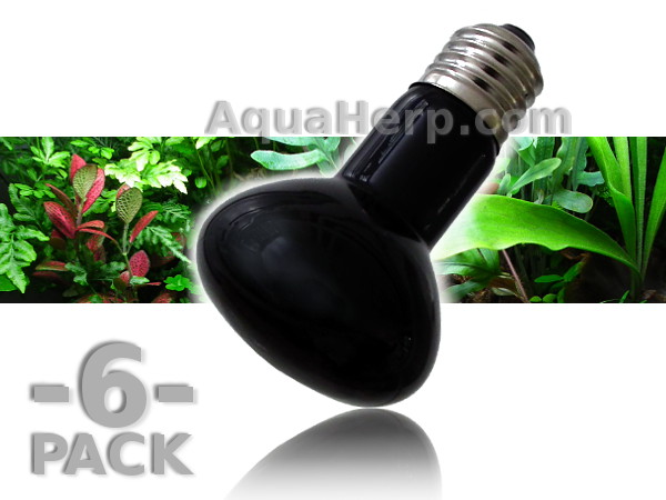 Black Night Heat Lamp E27 25W / 6-PACK