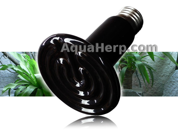 Ceramic Heat Bulb E27 Flat 60W Black